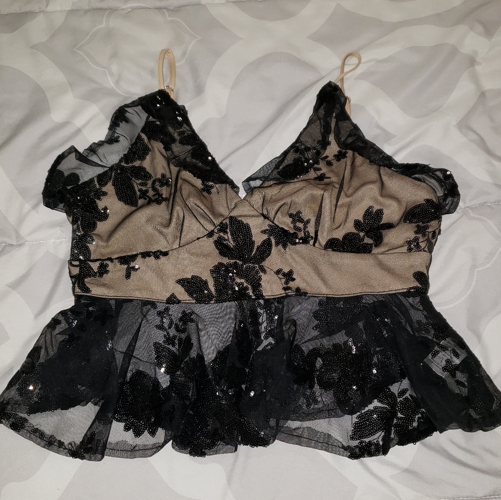 Black sparkly blouse 2